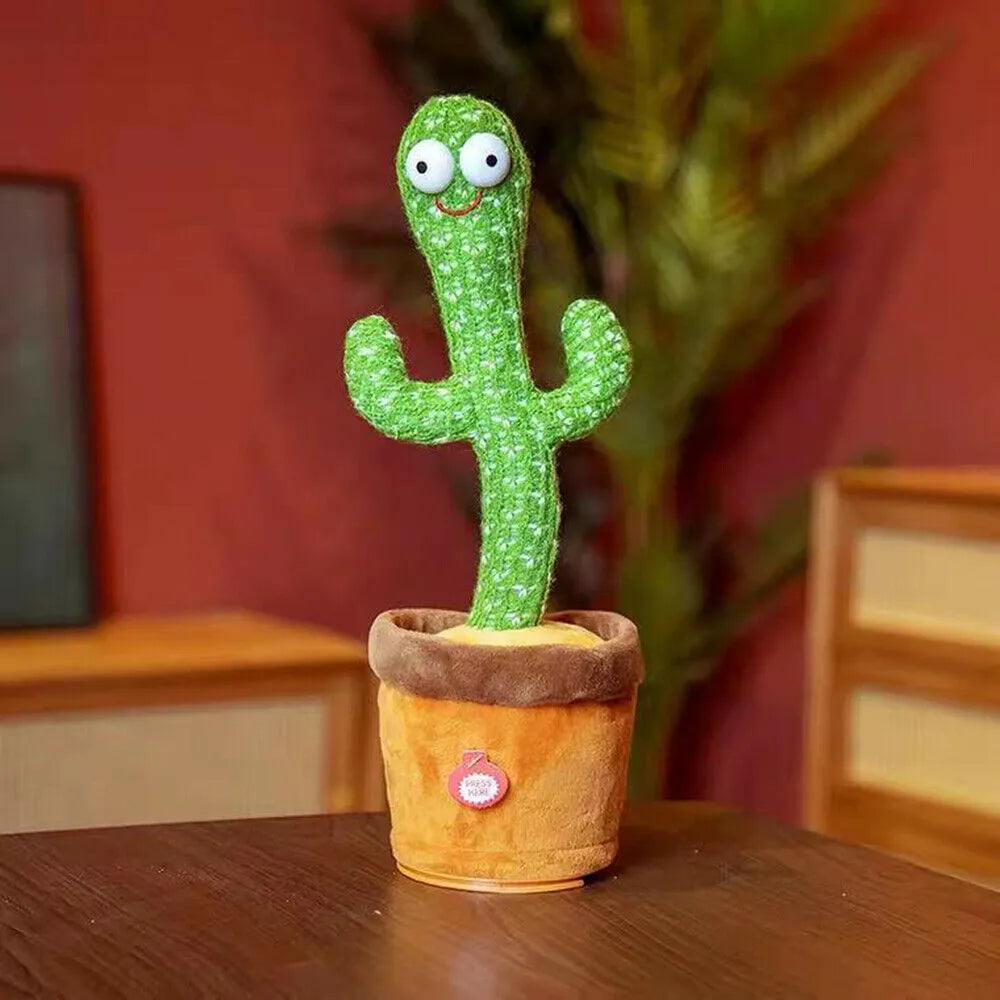 Dancing Cactus Talking Toy, Cactus Plush Toy, Wriggle & Singing Recording Repeat What You Say Funny Education Toys for Babies