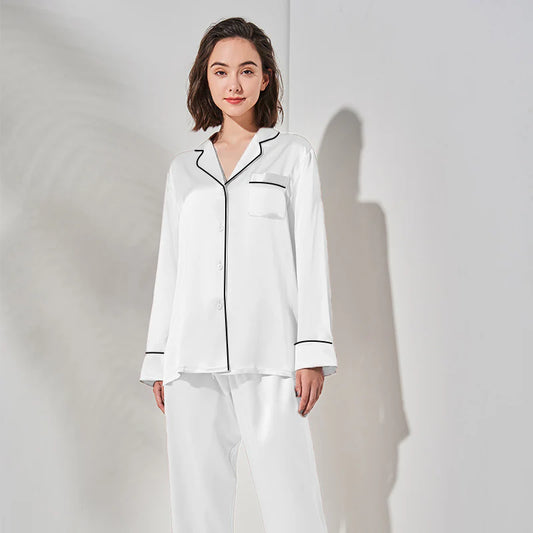 SILK NIGHT SUIT - WHITE