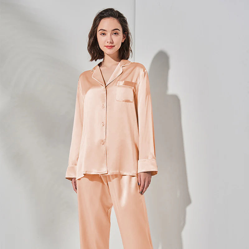 SILK NIGHT SUIT - DUSTY ROSE