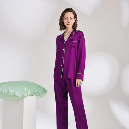 SILK NIGHT SUIT - Purple