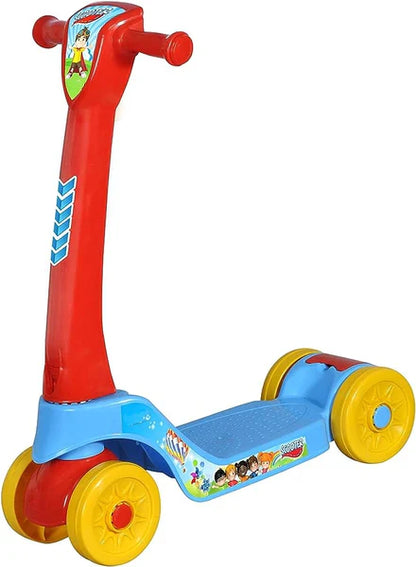 SCOOTER FOR KIDS HOT WHEELS SCOOTER EVERGREEN 04-WHEEL KICK DRIVE PLASTIC GIFTS FOR TODDLERS CHILDREN BOYS GIRLS