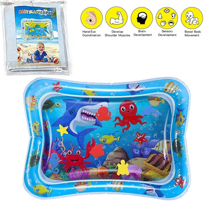 Baby Kids Water Play Mat Inflatable Infant Tummy Time Play mat – Baby Slap Pad 8 CM – For 3 to 24 Months Kids