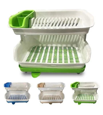 Kitchen Master Plate Stand, Double Layer Dish Drainer