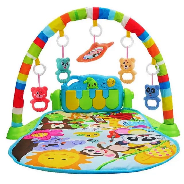 3 In 1 Newborn Baby Toddler Activity Play Gym Piano Fitness Rack Mat