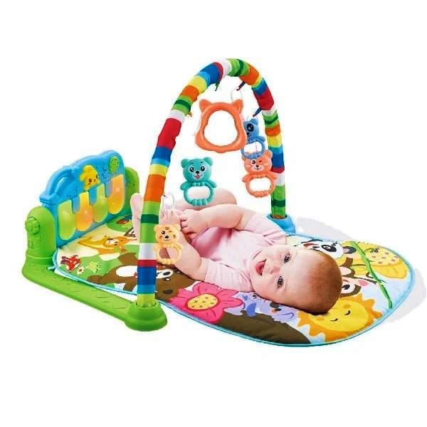 3 In 1 Newborn Baby Toddler Activity Play Gym Piano Fitness Rack Mat