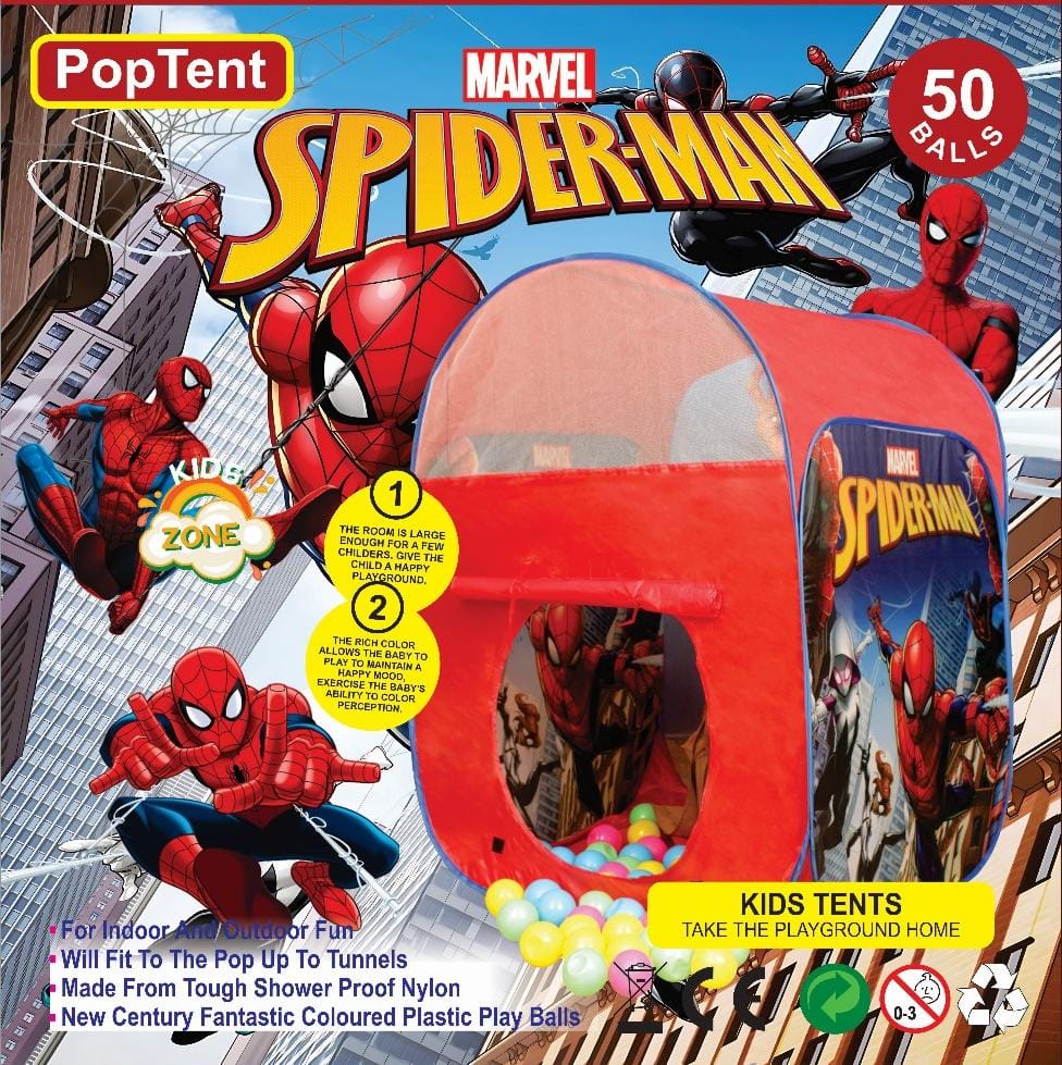 Big Spiderman Tent House with 50 Pcs Soft Plastic Balls