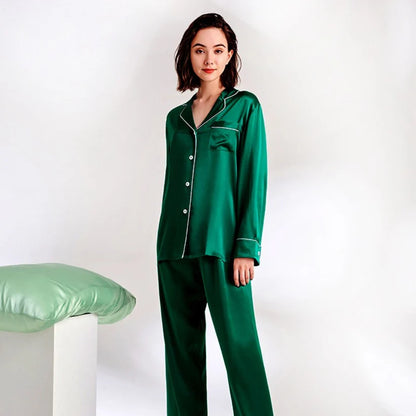 SILK NIGHT SUIT - GREEN