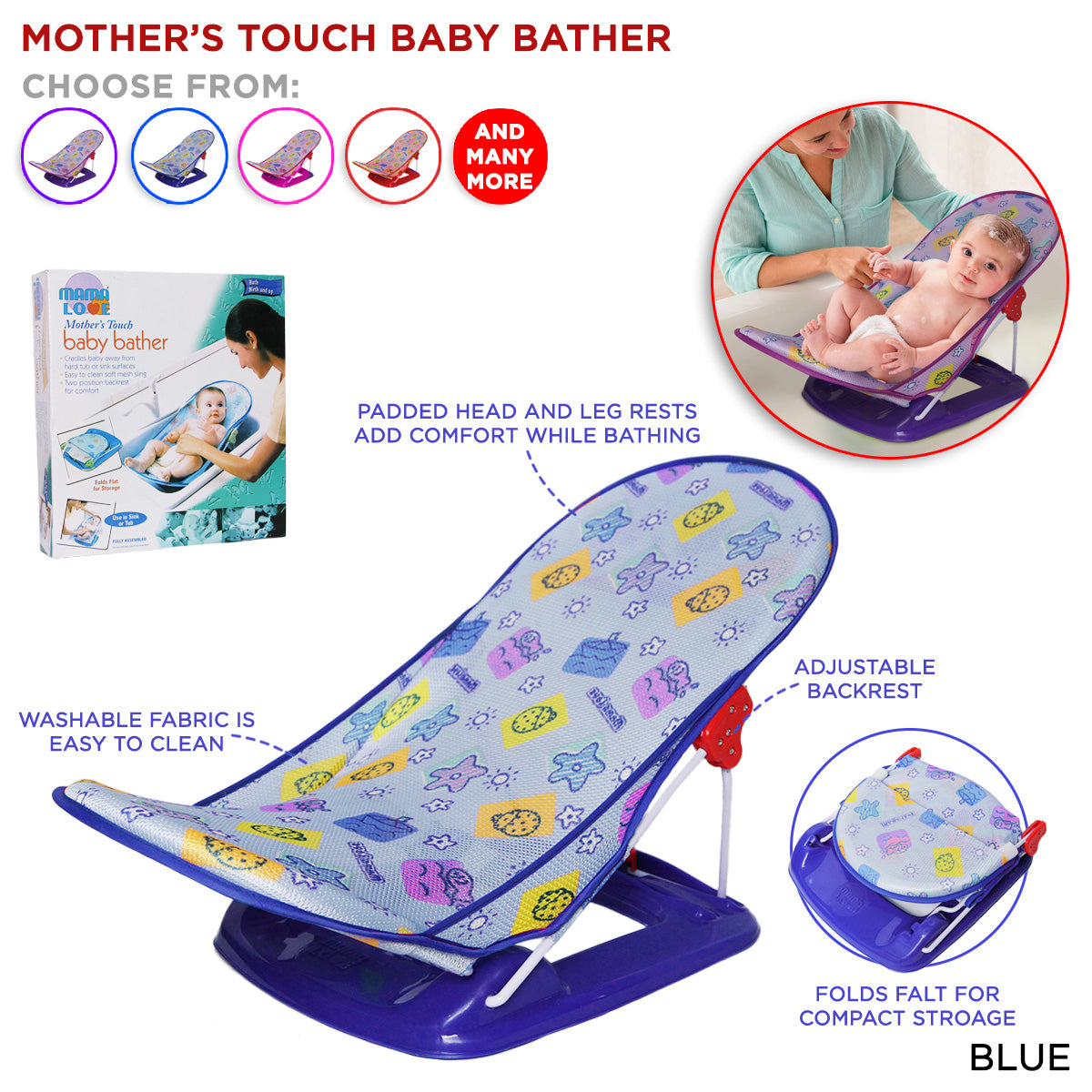 Mama Love Luxurious Baby Bather Seat