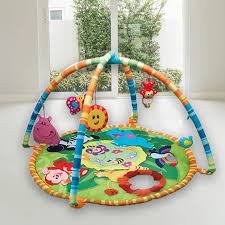 BABY PLAY MAT WITH HANGING RATTLES FOR KIDS