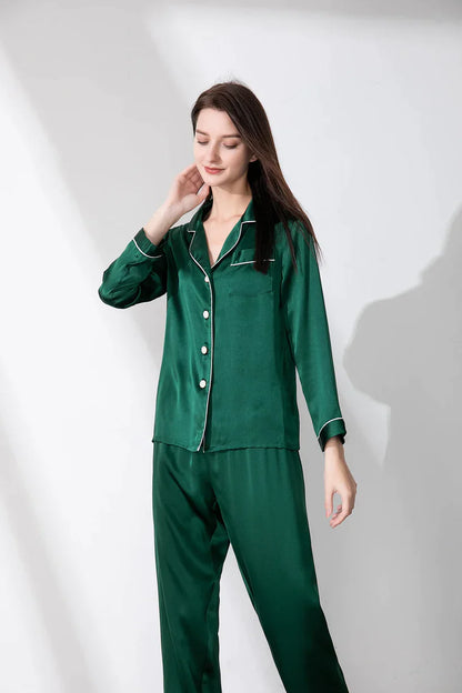 SILK NIGHT SUIT - GREEN