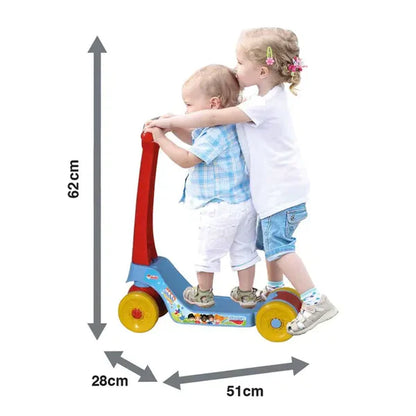 SCOOTER FOR KIDS HOT WHEELS SCOOTER EVERGREEN 04-WHEEL KICK DRIVE PLASTIC GIFTS FOR TODDLERS CHILDREN BOYS GIRLS